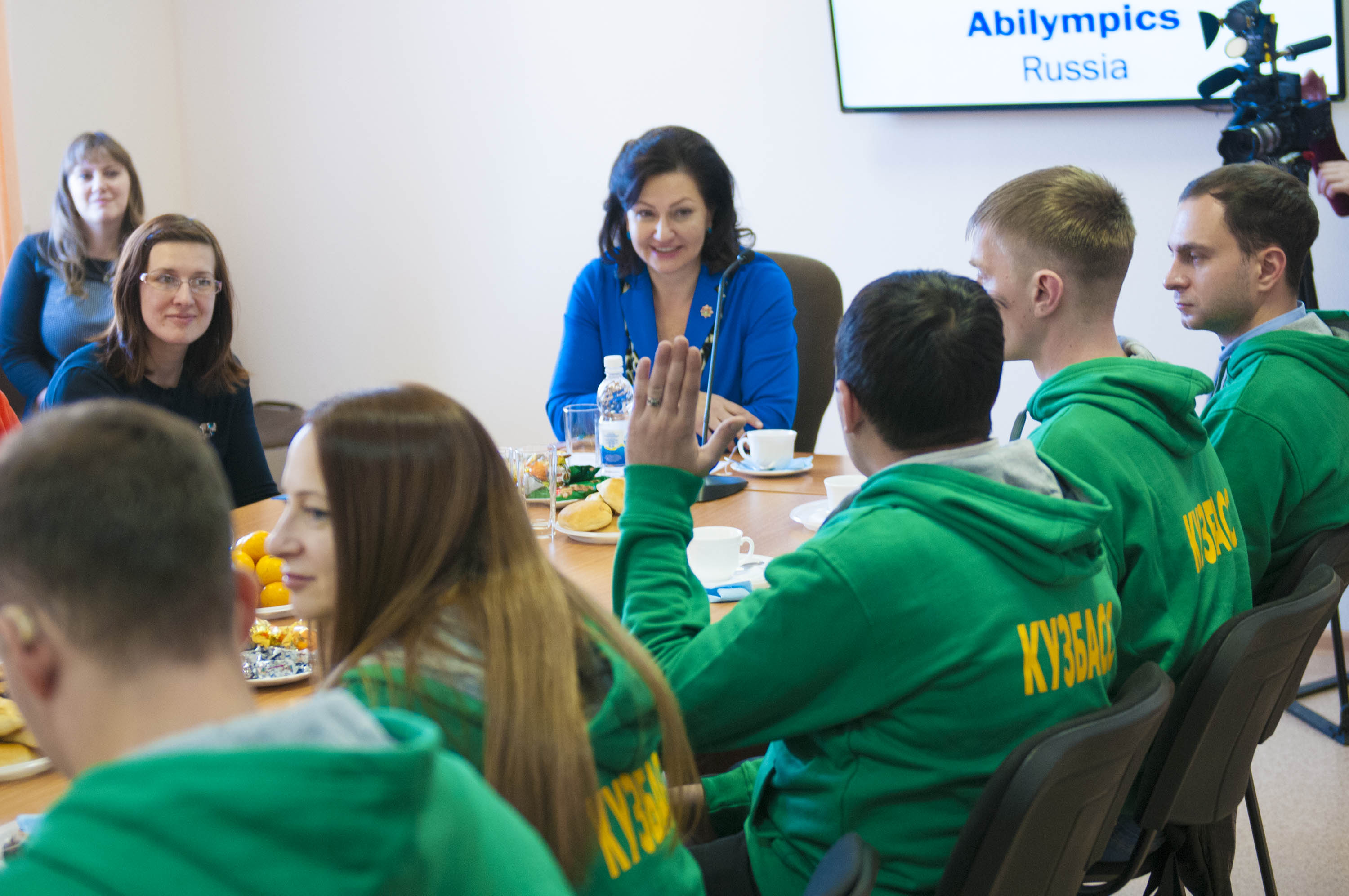 Заместитель губернатора Кемеровской области Е.А. Пахомова встретилась с кузбасскими участниками финала III Национального чемпионата Абилимпикс
