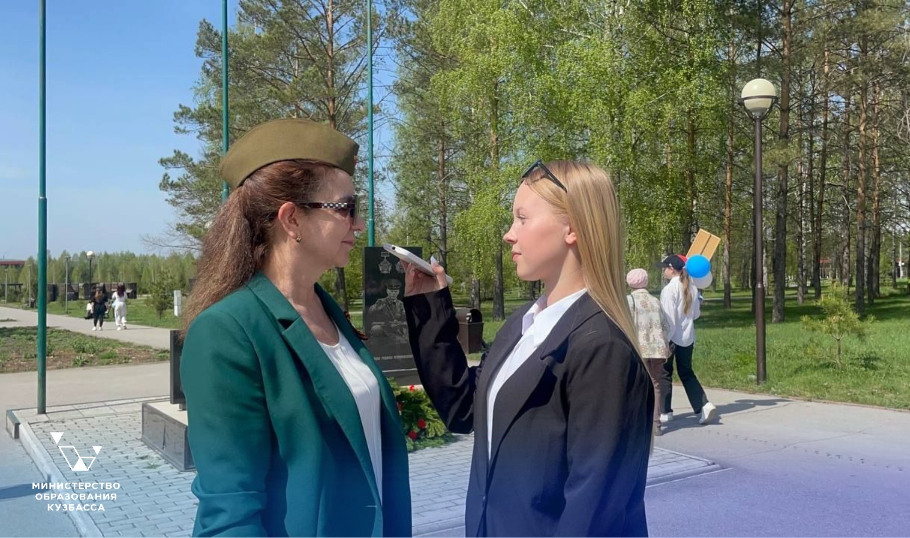 Юнкоры Кузбасса провели прямой эфир с Парада Победы на «Радио России»